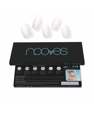 Nooves Folien Nagel Gel Pearl White - 20 Stück - Nail Art Dekorationen
