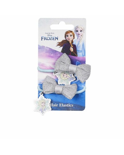 Elastici Capelli Disney Fiocco Azzurro Argento - Inca 2 Unità
