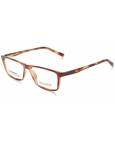 Timberland TB1732 : Monture de Lunettes Homme Rectangulaire - Calibre 56 Marron/Noir
