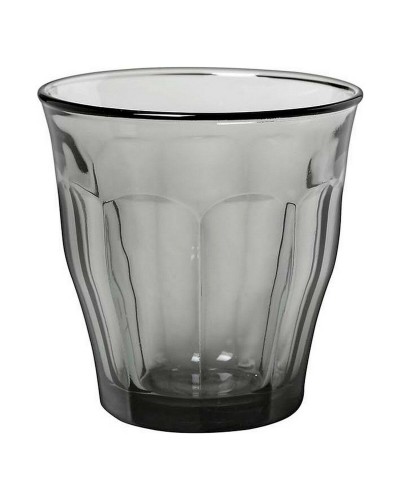 Bicchieri Duralex Picardie Grigio 360 ml, Set da 4 Unità, Resistenti e Durevoli