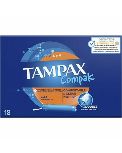 Tampax Compak Super Plus - Assorbenti Interni con Applicatore - 18 Unità
