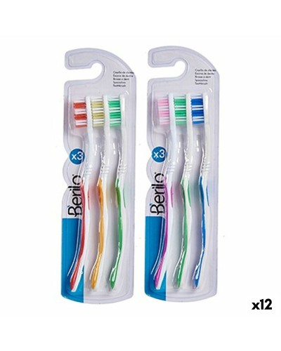 Cepillos de Dientes Coloridos - Amarillo Azul Rojo Verde (12 uds)
