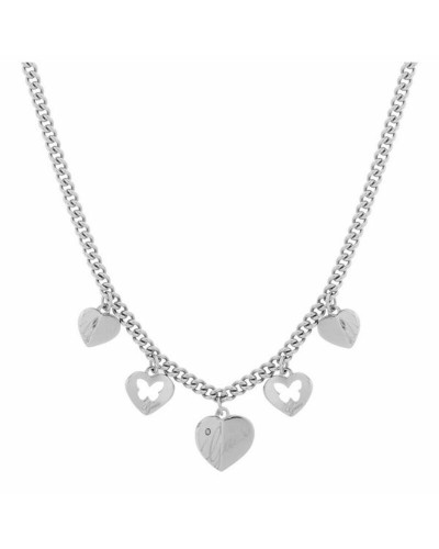 Guess Halskette Damen USN11109 Silber - Choker 45cm mit Anhänger
