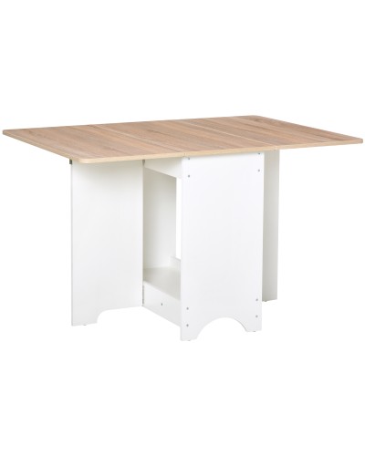 Flip Top Console Table with Shelf Storage, Living Room & Kitchen Coffee Table, Folding Drop Leaf Table, Space Saving, Wood Color