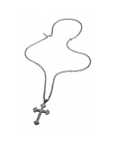 Police PJ26552BLK.02: Collar de Hombre Acero Negro, 45 cm - Estilo Urbano
