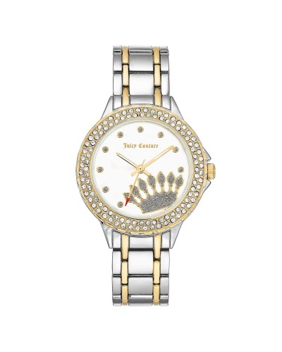 Juicy Couture Damenuhr JC1283WTTT - 36mm Gehäuse, Silber/Gold, Elegant

