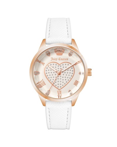 Juicy Couture JC1300RGWT Montre Femme - Ø 35mm - Blanc/Or Rose
