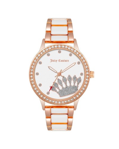 Juicy Couture JC1334RGWT : Montre Femme Ø38mm - Blanc/Or Rose
