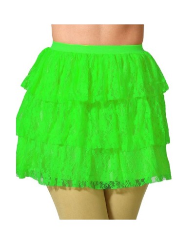 Women's Green Skirt - Elegant Summer - Lightweight Cotton - A-Line
