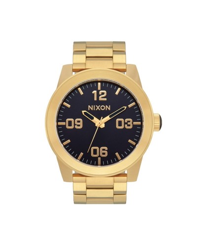 Nixon Time Teller Steel Gold Black - Men's Classic Watch
