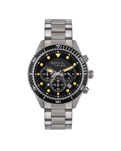 Breil Herrenuhr EW0584 Edelstahl Chronograph Schwarz Wasserdicht
