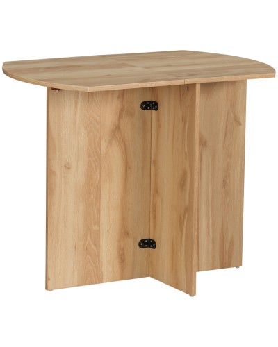 Space-Saving Folding Wooden Dining Table, 90x60x74cm, Oak
