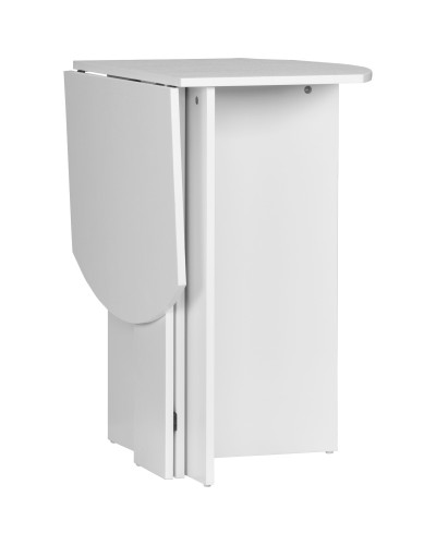 Space-Saving Folding Wooden Dining Table, 90x60x74cm, White