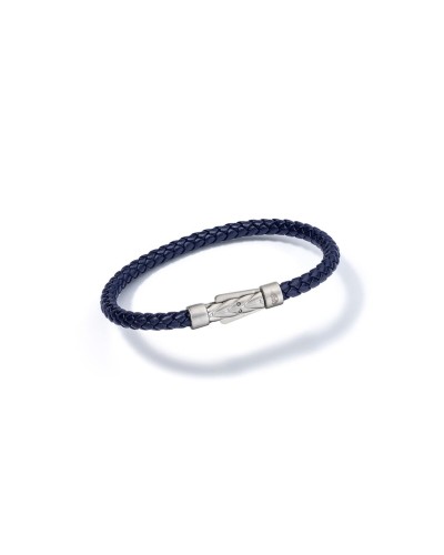 AN Jewels Men's Bracelet Blue Braided Steel - Elegant and Modern
