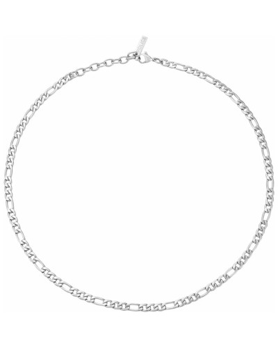 Collier Homme Police Acier Inoxydable Maille Byzantine Noire - Style Urbain
