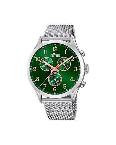 Lotus Men's Watch 18637/2: Green Silver, Elegant Design
