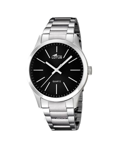 Lotus Men's Watch 15959/3: Black, Silver, Elegant Design
