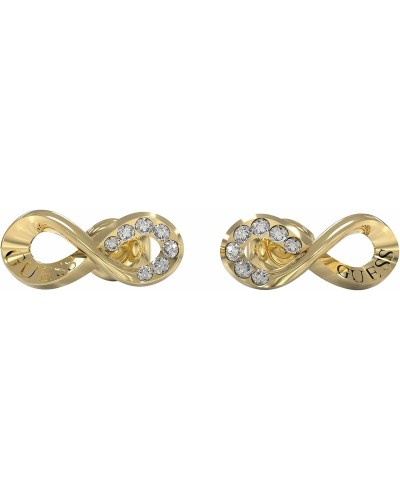 Guess Boucles d'Oreilles Femme JUBE03262JWYGT-U Or Jaune Cristaux Logo
