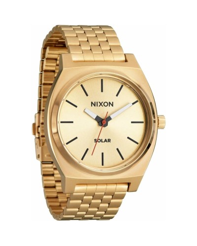 Nixon Time Teller Acero Oro/Negro - Reloj de Hombre Clásico Elegante
