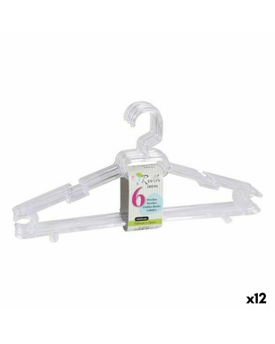 Kledinghangers Ruth Dem Ruth Kristal 6 Onderdelen 43 x 22 x 4,5 cm (12 Stuks)