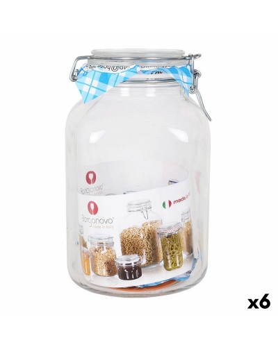 Lasikannu Borgonovo 33216 Ilmatiivis Läpinäkyvä 3,1 L 13 x 13 x 24 cm (6 osaa)