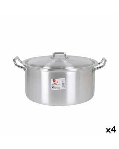 Aluminium-Kochtopf mit Deckel (4 Einheiten) | 35x29x17 cm
