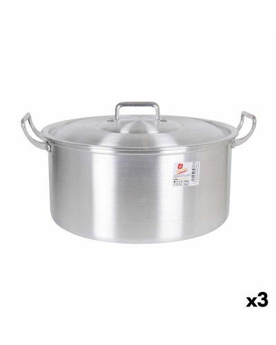 Kastrull med lock Aluminium 43 x 36 x 16 cm (3 antal)