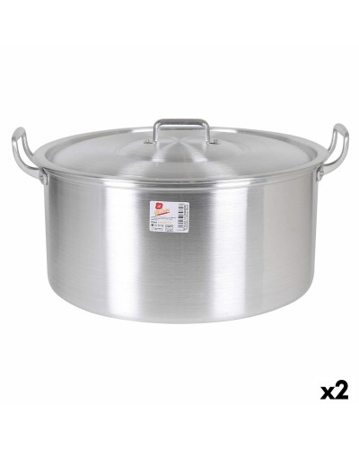 Aluminiumtopf mit Deckel (2-teilig) - 49 x 41 x 24 cm - Robust und langlebig
