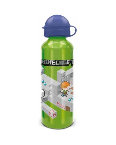 Minecraft Bottle 530ml Aluminum - Water Bottle for Kids - School & Leisure
