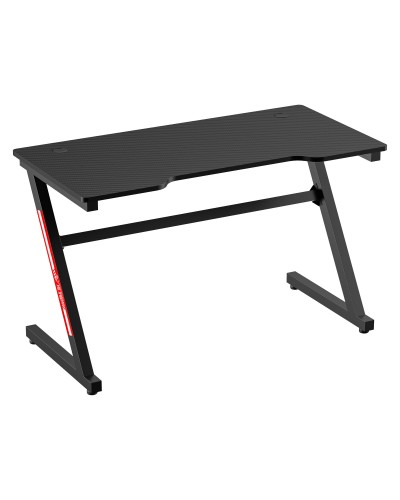  Scrivania Gaming Moderna per Camera o Ufficio con 2 Fori Passacavi, 120x60x73cm - Nero