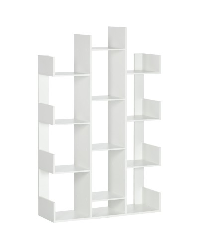 Tree Bookshelf with 13 Shelves, Chipboard Wood, 96x30x150cm