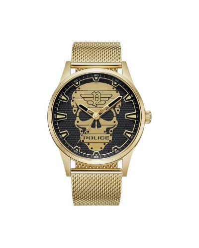 Montre Police Homme Acier Noir Date Chronographe Sport
