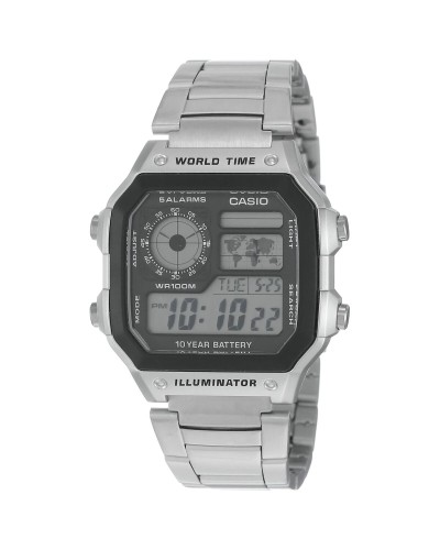 Casio Illuminator World Time Uomo - Digitale, Cronometro, Impermeabile 
