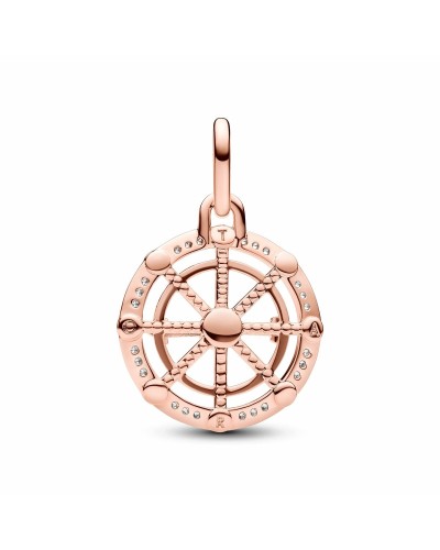 Pandora Two-tone Sparkling Heart Dangle Charm Sterling Silver Rose Gold Woman Jewelry
