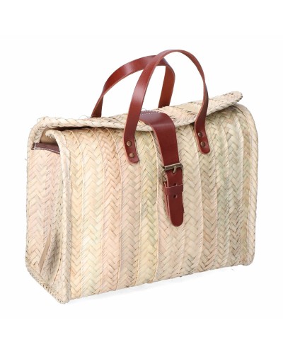 Salkku EDM Milan Palmunlehti Solki Nahka 32 x 26 cm