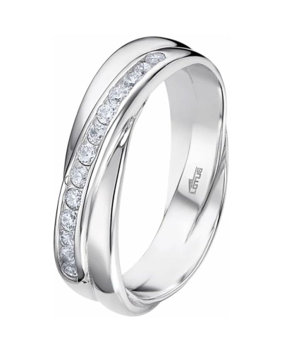 Lotus Women's Ring LP3448-3 Sterling Silver 925 Zirconia - Elegant and Refined
