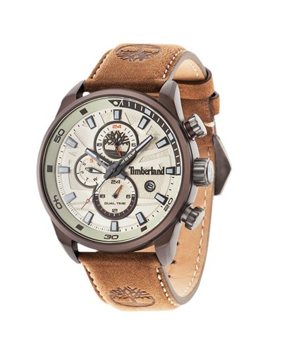 Timberland TBL14816JL Montre Homme Cuir Marron - Style Décontracté Résistant
