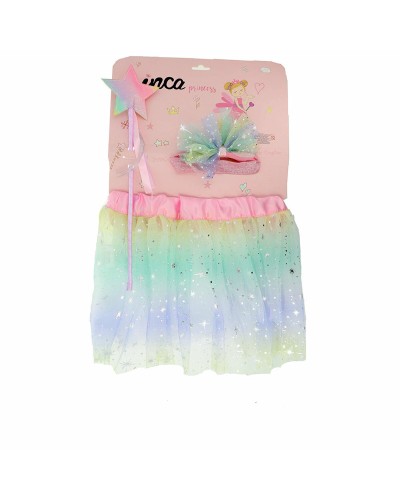 Costume Inca Bambino Multicolore Fata (3 Pz) - Travestimento Carnevale

