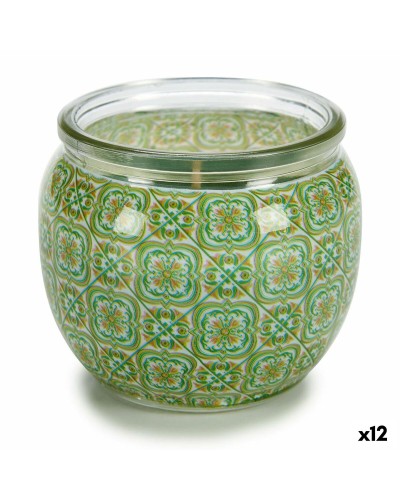 Candela Aromatica al Lime Zenzero | Profumo Rinfrescante | 7,5 x 6,3 x 7,5 cm | Confezione da 12