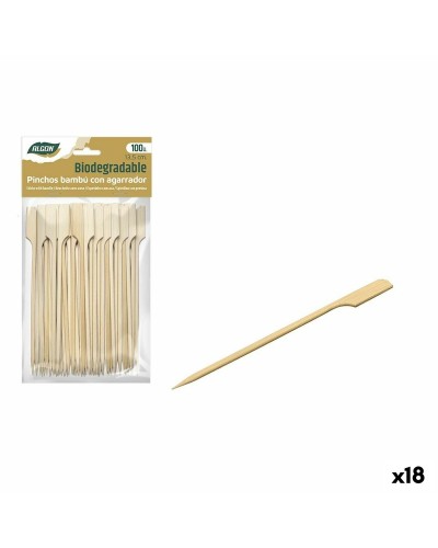Algon Bamboo BBQ Skewers - 100 Pieces Set of 13.5 cm (18 Units)
