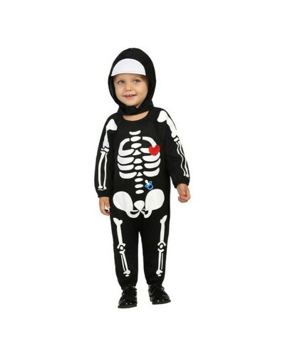 Baby Skelett Kostüm Schwarz 24 Monate - Halloween Verkleidung Baby
