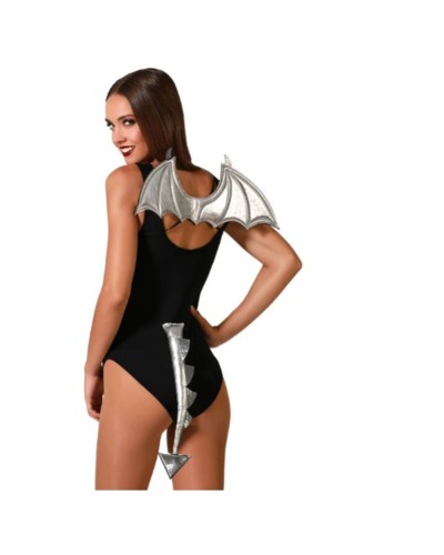 Silver Tinsel Tail Decoration - Costume Accessory for Parties and Cosplay
