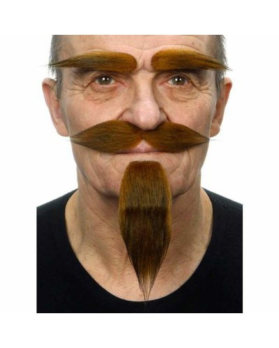 Mein anderes Ich Falscher Schnurrbart Braun - Realistisches Verkleidungszubehör
