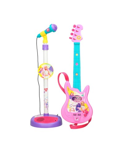 Barbie Set Musical Niña: Micrófono y Guitarra de Juguete - ¡Diversión!

