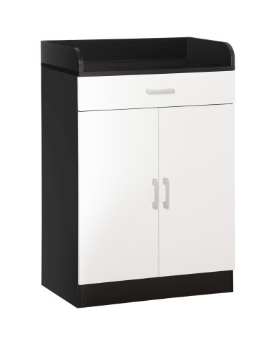  Mobiletto con Cassetto di Legno, con Ripiano Regolabile, Mobiletto da Cucina Salvaspazio, Soggiorno e Anticamera, in Legno MDF,