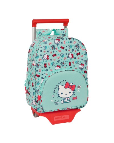 Reppu pyörillä Hello Kitty Sea lovers Turkoosi 26 x 34 x 11 cm