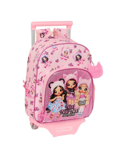 Na!Na!Na! Surprise Trolley Scuola Fabulous Rosa - 28x34x10cm - Zaino Rotelle Bambina

