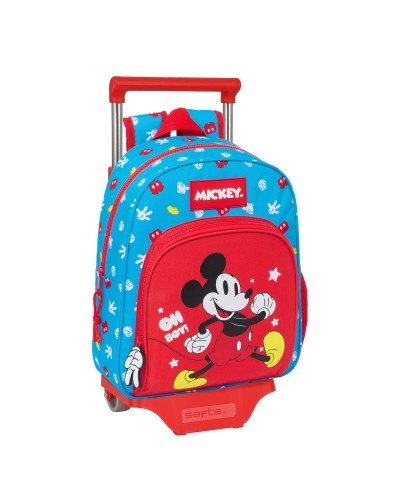Reppu pyörillä Mickey Mouse Clubhouse Fantastic Sininen Punainen 28 x 34 x 10 cm