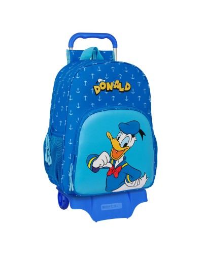 Trolley Escolar Donald Azul: 33x42x14cm, Mochila con ruedas para niño
