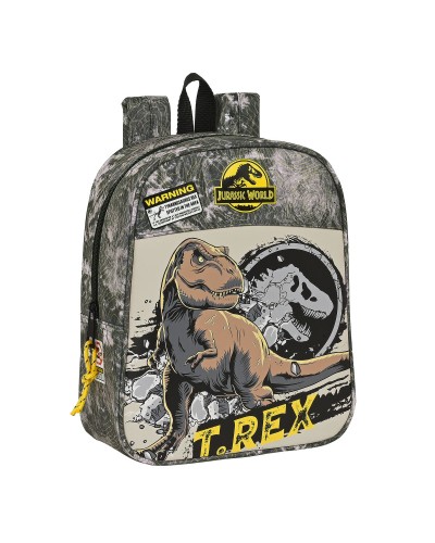 Mochila Infantil Jurassic World Gris - Escuela/Ocio - 22x27x10 cm
